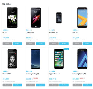 Neue Smartphones online vergleichen